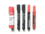 Marker permanentny 4 szt + klej w sztyfcie