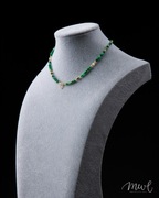 Naszyjnik Kamienie Naturalne Agat Piryt Kryształ Górski – Serce Talizman