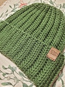 Czapka damska z wełny merynosa 100% handmade merino 