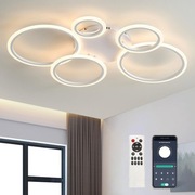 Nowoczena lampa sufitowa  led  żyrandol ring matowy  60-120W