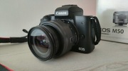 Canon EOS M50 + 15-45mm | 2 Baterie, Zasilacz, UV, Grabber