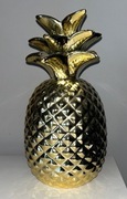 Ananas Ceramiczny Złoty Glamour Figurka 28 Cm rzeźba vintage IKEA