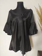 Marks & Spencer Czarna satynowa bluzka Halloween Elegancka XXL 46