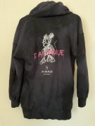 Bluza z kapturem Pinko Uniqueness czarny „I Am Unique” XS Myszka Minnie