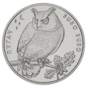 UKRAINA 2 HRYWNY 2002 PUCHACZ BUBO BUBO SERIA FLORA I FAUNA  BU 