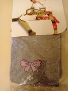 Nowe rajstopy wzorzyste dla dziewczynki GATTA 104-110 szare