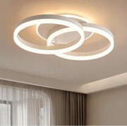 Lampa Sufitowa LED  Żyrandol 2 Pierścienie  Ściemniana pilot