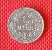 Niemcy, 1/2 Marki - 1906 rok, E
