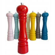 Klasyczny Młynek Do Pieprzu Soli Bordowy Młynki Drewniane Do Przypraw Eko