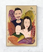 PLAKAT RODZINA PERSONALIZOWANY -prezent świąteczny