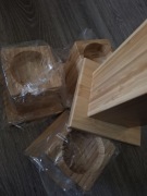 4x podstawki pod meble bambusowe – ochrona podłogi