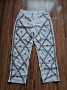 nowe białe spodnie z cekinami rozmiar L, 74% bawełna, brak metki