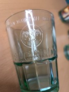 Szklanki Bacardii  grube szkło ziolone