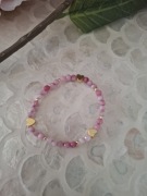 Bransoletka handmade z naturalnych kamieni hematyt agat