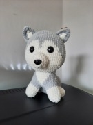 Maskotka amigurumi,pluszowy szczeniak husky,NOWY