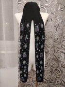 Rajstopy czarne goth halloween party wiedźma zabawne