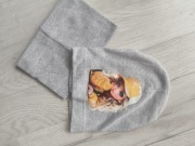 Czapka Wiosenna dla dziewczynki + szalik typu komin 