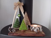 Świąteczny świecznik / dekoracja RĘKODZIEŁO