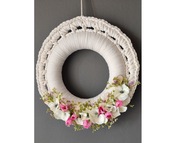 Wianek DEKORACYJNY na drzwi 26cm ze sznurka Makrama Dekoracja ścienna 