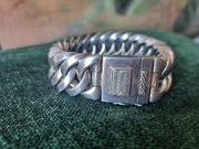 Masywna srebrna bransoletka Buddha to Buddha Chain