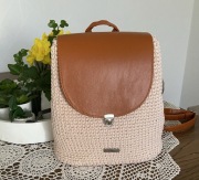 Plecak z przędzy poliestrowej perłowy róż  