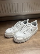 Nowe Białe Sneakersy HUGO boss Lyssa Tenn Skóra Platforma rozmiar 41