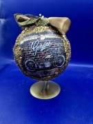 bombka ręczna praca Harley Davidson12cm na stojaku 