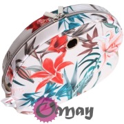 Organizer Obag Moon Light szary – kwiaty strelicje czerwone | OMAY Handmade