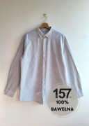 Koszula męska L w paski Lager 157  100% bawełna na co dzień na wiosnę