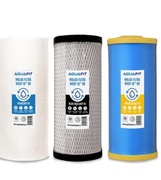 Komplet Wkładów do Filtrów Wody 10; BB Big Blue na Cały Dom AQUAFIT