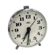 Budzik PRIM vintage Czechosłowacja mechaniczny chrom lata 60.