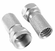 Wtyk F wkręcany na kabel RG59 długość 20 mm 2 szt. w zestawie