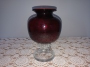 Wazon kielich szklany Tarnowiec Jerzy Słuczan Orkusz vintage