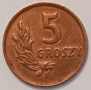 5 gr groszy 1949 r. brąz