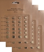 Baterie alkaliczne LR620, LR41, LR626, LR921, LR927, LR1120 24szt.x3 72szt