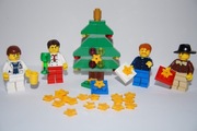 Lego mini set świąteczny,figurki,choinka i klocki,stan idealny.