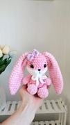 Króliczekna szydełku, przytulanka handmade, dekoracja 