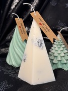 Świeca sojowa biała , świąteczny klimat w Twoim domu