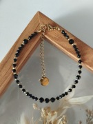 Bransoletka czarny turmalin 17 cm