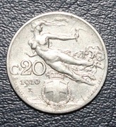 WŁOCHY 20 Centesimi z 1910 r. 