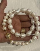 Naszyjnik Ogromne perły naturalne barokowe Zapięcie magnetyczne 18K