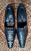 ECCO  Duńskie eleganckie damskie buty skórzane, 100% Skóra, Rozmiar 38
