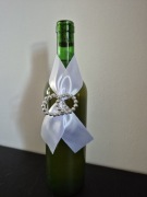 Zawieszka na butelkę. Srebrne obrączki. Wesele