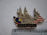 Magnes na lodówkę - 392g. MALEZJA Metalowa mapa 