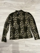 Longsleeve Kaner olive/bottle green animal print velvet EUR 36/S