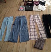 zestaw 13  ubrań dla dziewczynki rozm 152 SUKIENKI SPODNIE BLUZKI 