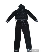 Nowy bawełniany czarny komplet dresowy firmy Veso kaptur guma z napisem r M