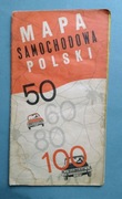 Mapa samochodowa Polski PRL 1971 mapa drogowa Vintage 
