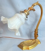 Lampka Brąz złocony Secesja Jugendstil Art Nouveau 