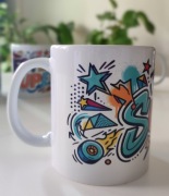 Super kubek na prezent, ze świetną grafiką "Jesteś super"